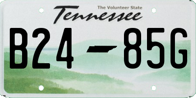TN license plate B2485G