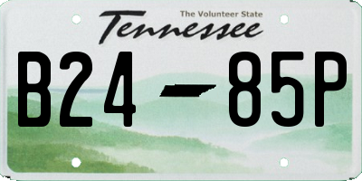 TN license plate B2485P