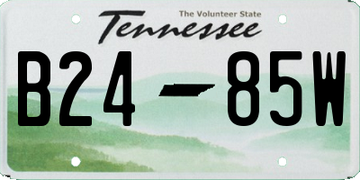 TN license plate B2485W