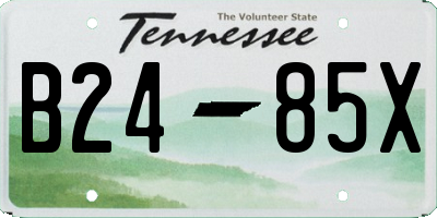 TN license plate B2485X