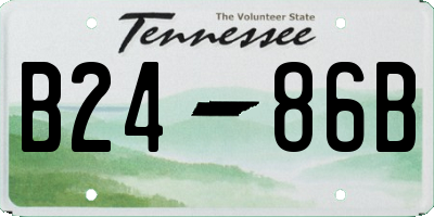 TN license plate B2486B