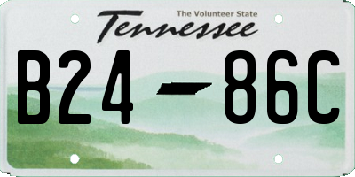 TN license plate B2486C