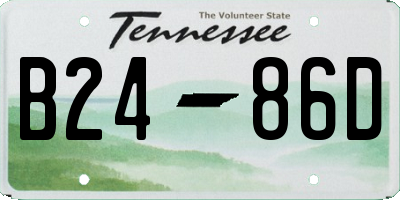TN license plate B2486D