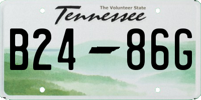 TN license plate B2486G