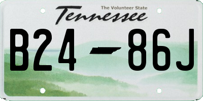 TN license plate B2486J