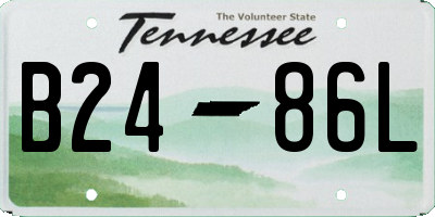 TN license plate B2486L
