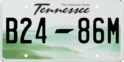 TN license plate B2486M