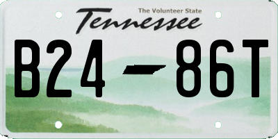 TN license plate B2486T