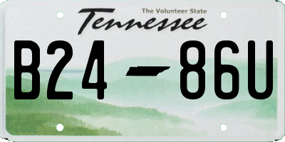TN license plate B2486U