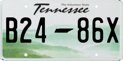 TN license plate B2486X