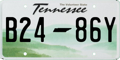 TN license plate B2486Y