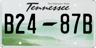 TN license plate B2487B