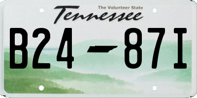 TN license plate B2487I