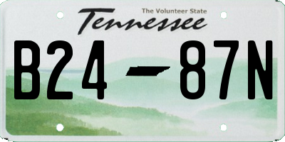 TN license plate B2487N