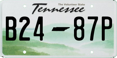 TN license plate B2487P