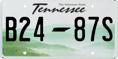 TN license plate B2487S
