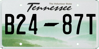 TN license plate B2487T