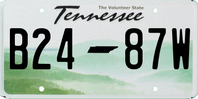 TN license plate B2487W