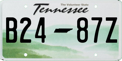 TN license plate B2487Z