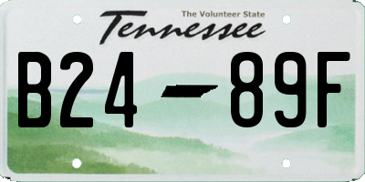 TN license plate B2489F