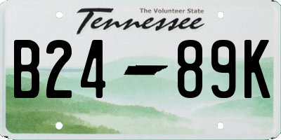 TN license plate B2489K