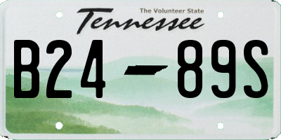TN license plate B2489S