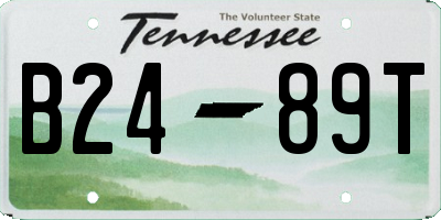 TN license plate B2489T