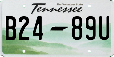 TN license plate B2489U