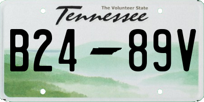 TN license plate B2489V