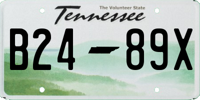 TN license plate B2489X