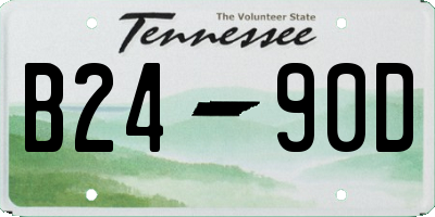 TN license plate B2490D