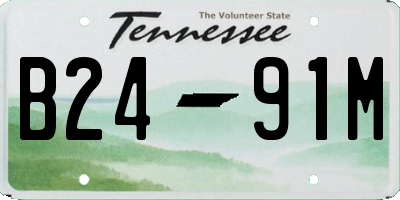 TN license plate B2491M