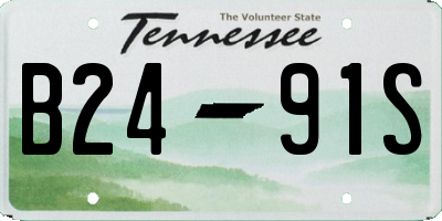 TN license plate B2491S