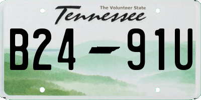TN license plate B2491U