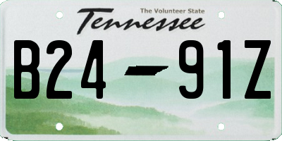 TN license plate B2491Z