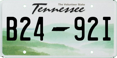 TN license plate B2492I