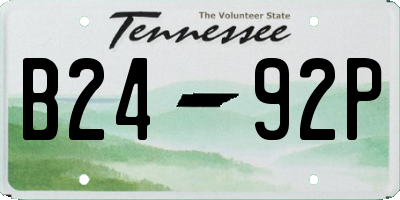 TN license plate B2492P
