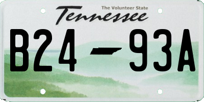 TN license plate B2493A