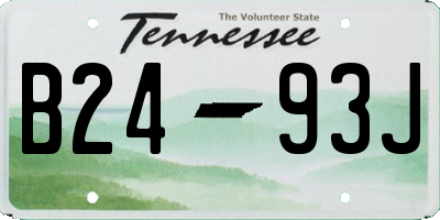 TN license plate B2493J
