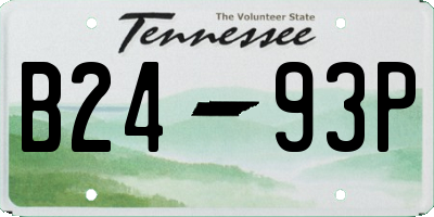 TN license plate B2493P
