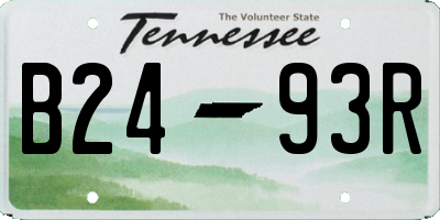 TN license plate B2493R