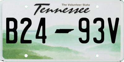 TN license plate B2493V