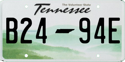 TN license plate B2494E