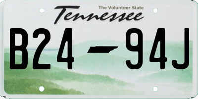 TN license plate B2494J