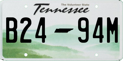 TN license plate B2494M