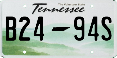 TN license plate B2494S