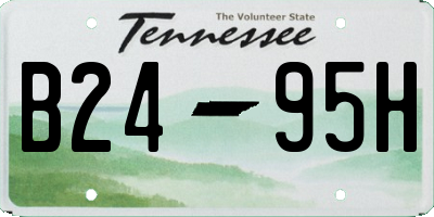 TN license plate B2495H