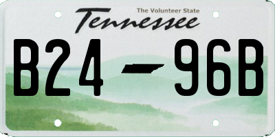 TN license plate B2496B