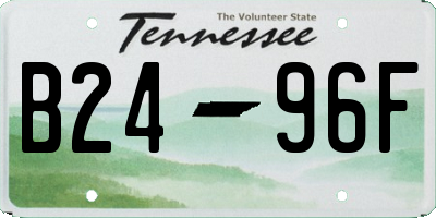 TN license plate B2496F