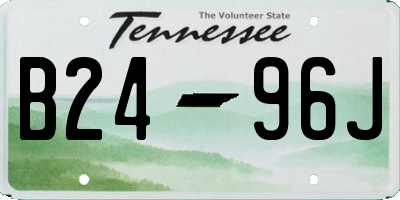 TN license plate B2496J